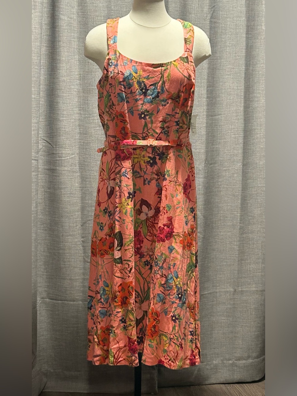 Anne Klein Coral Floral Maxi Dress